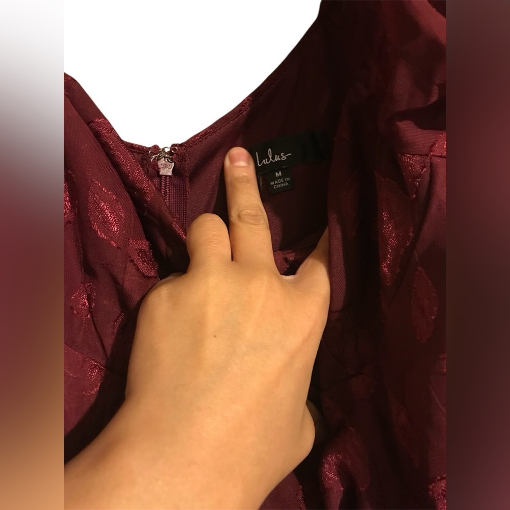 Phenomenal Sweetness Burgundy Floral Burnout Bustier Maxi Dress - Picture 9 of 11